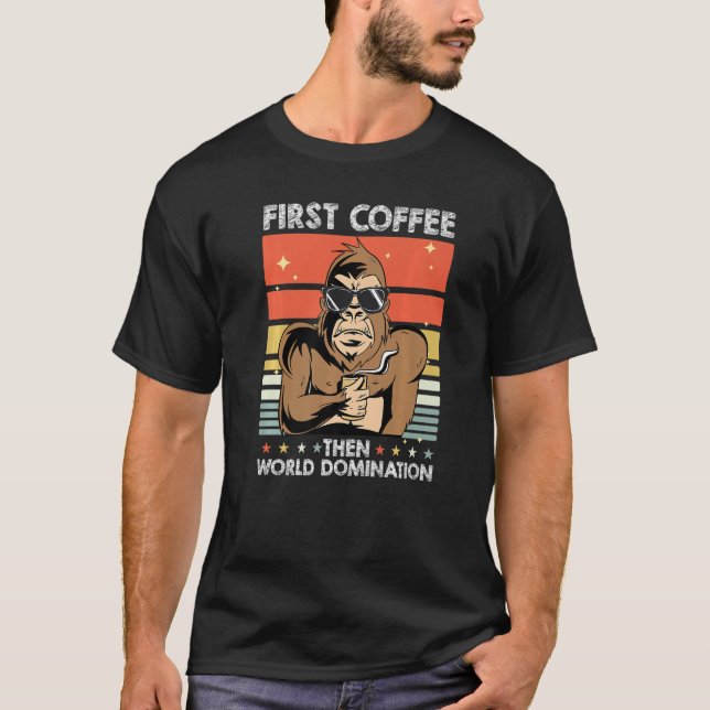 Monkey Sunglasses Animal Primate Ape  Monkey T-Shirt (Front)