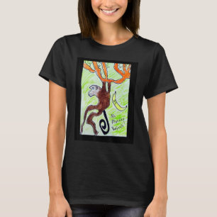 Monkey swinging branches cool design T-Shirt