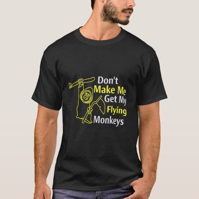 Monkey Tees For Men Angry Monkey Flying Monkeys 3 (Front)