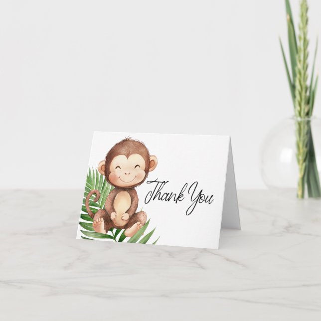 Monkey Thank You Card (Front)
