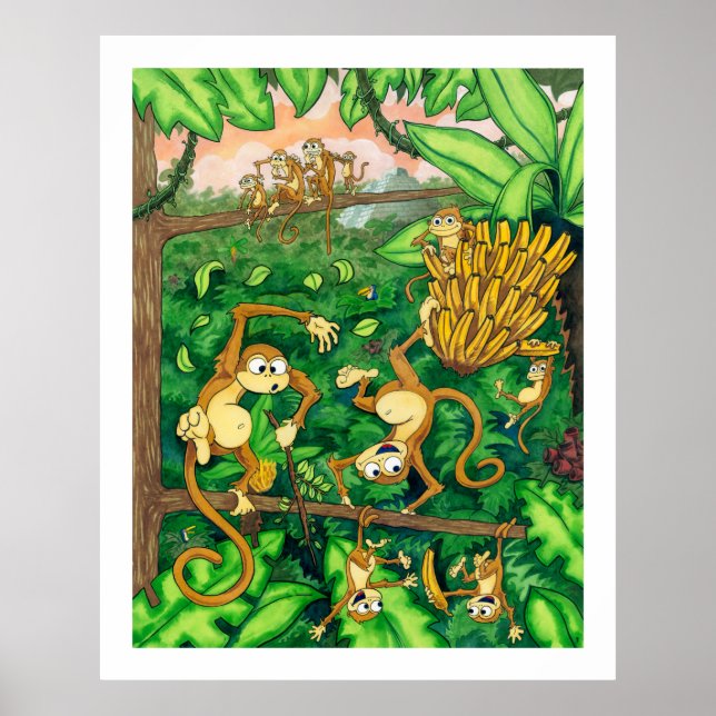 Monkey Time #2 - Animals - 32 x 40 Poster (Front)