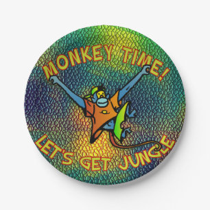 Monkey Time! Let's Get Jungle Paper Plate