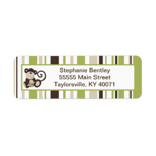 Monkey Time Return Address Label
