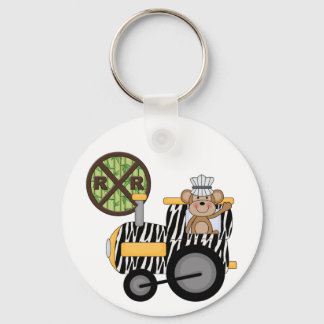 Monkey Train Engineer T-shirts and Gifts Key Ring