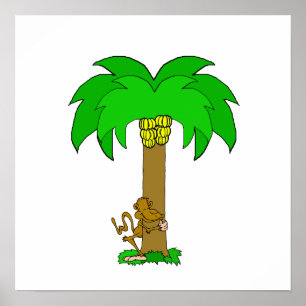 Monkey Tree Hugger Poster