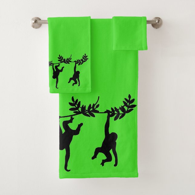 Monkey Troop Bath Towel Set (Insitu)