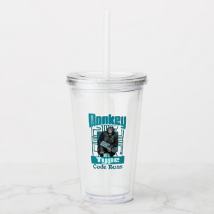 Monkey Type, Code Runs Funny Full-Stack Developer Acrylic Tumbler
