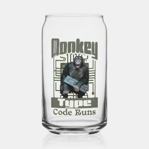 Monkey Type, Code Runs Funny Full-Stack Developer Can Glass