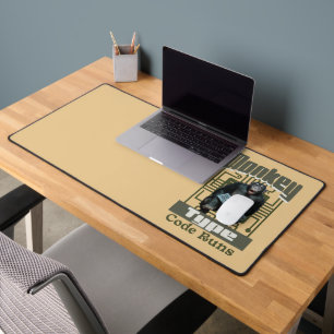 Monkey Type, Code Runs Funny Full-Stack Developer Desk Mat