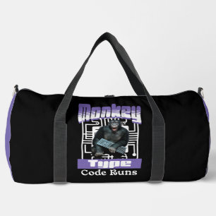 Monkey Type, Code Runs Funny Full-Stack Developer  Duffle Bag