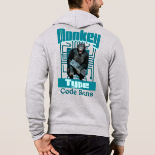 Monkey Type, Code Runs Funny Full-Stack Developer  Hoodie