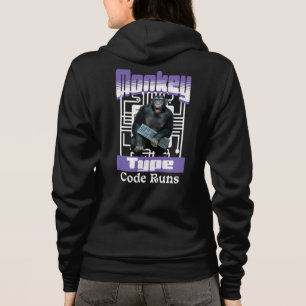 Monkey Type, Code Runs Funny Full-Stack Developer Hoodie