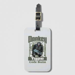 Monkey Type, Code Runs Funny Full-Stack Developer  Luggage Tag