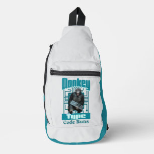 Monkey Type, Code Runs Funny Full-Stack Developer Sling Bag