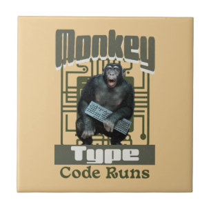 Monkey Type, Code Runs Funny Full-Stack Developer  Tile
