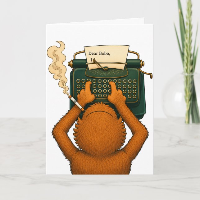Monkey typing card (Front)