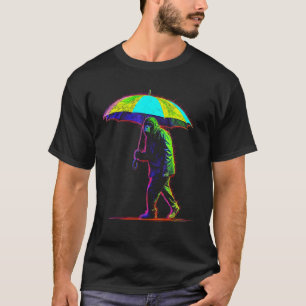 Monkey Umbrella Colourful Creative Zoo Animal Monk T-Shirt
