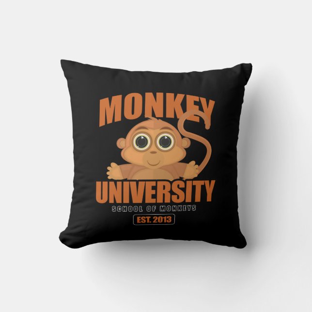 Monkey University Cushion (Front)