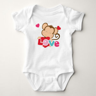 Monkey Valentine Love Bodysuit