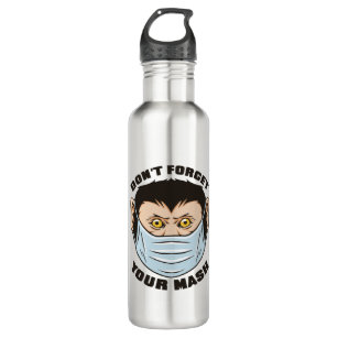 MONKEY WEARING MASK, DON'T FORGET YOUR MASK 710 ML WATER BOTTLE