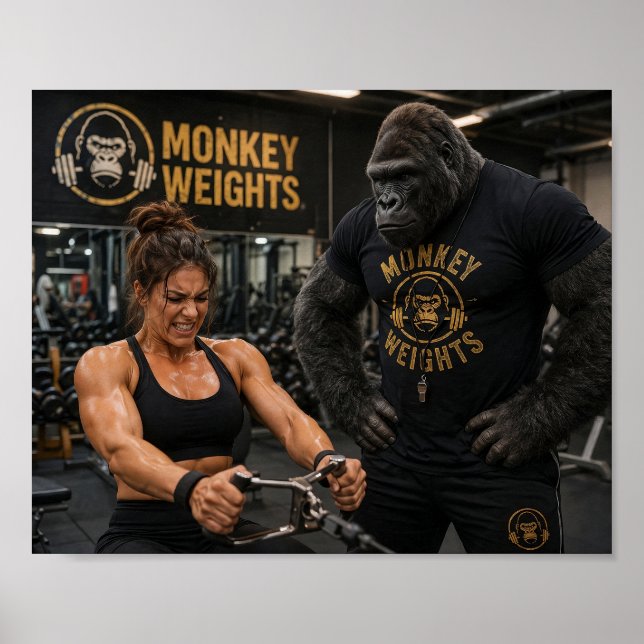 Monkey Weights Poster Lyle (Front)