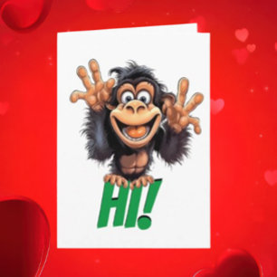 Monkey White Card