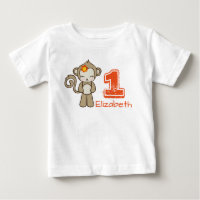 Monkey With A Flower Cute Kawaii Birthday