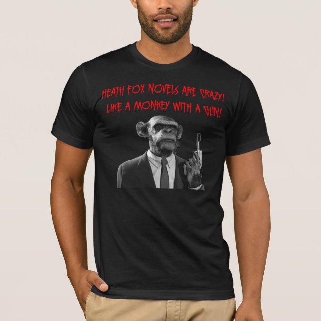 Monkey with a gun t-shirt. T-Shirt (Front)