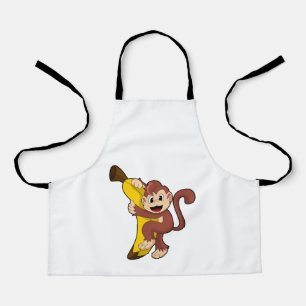 Monkey with Banana (1).PNG Apron