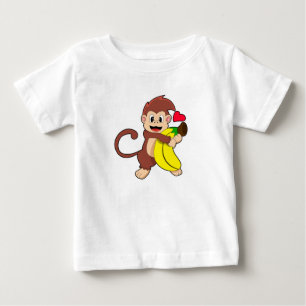 Monkey with Banana Baby T-Shirt