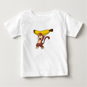 Monkey with Banana Baby T-Shirt