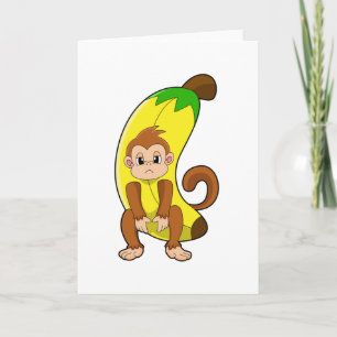 Monkey with Banana Card
