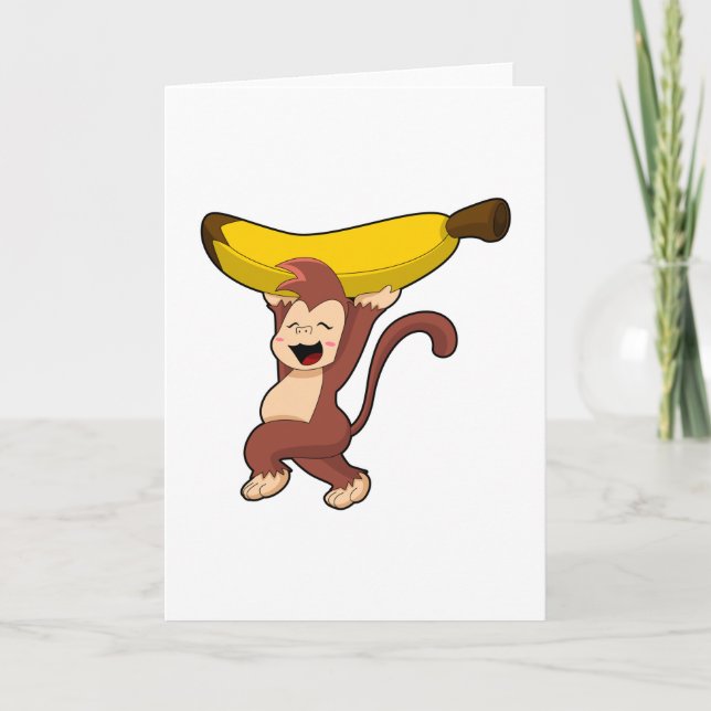 Monkey with Banana Card (Front)
