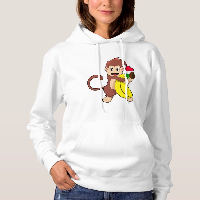 Monkey with Banana Hoodie (Front)