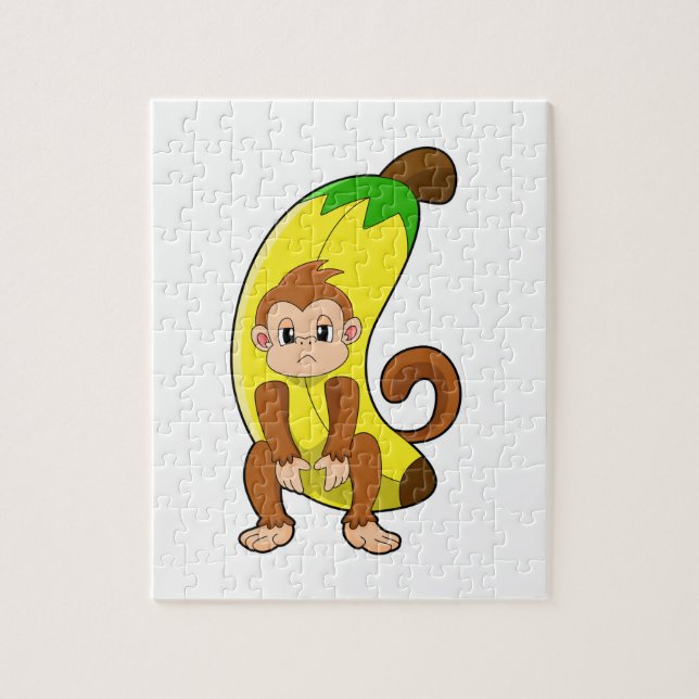 Monkey with Banana Jigsaw Puzzle (Vertical)