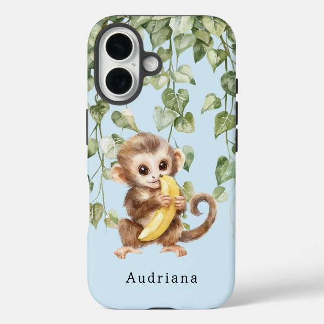 Monkey with Banana Jungle Animal  Case-Mate iPhone Case (Back)