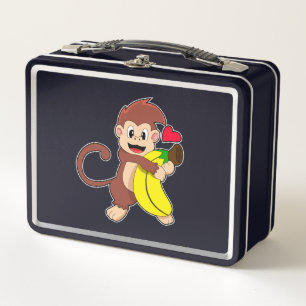 Monkey with Banana Metal Lunch Box