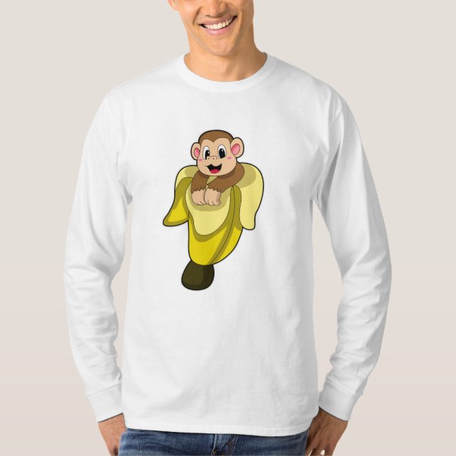 Monkey with Banana peel T-Shirt (Front)