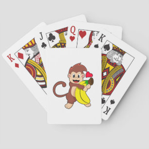 Monkey with Banana Playing Cards