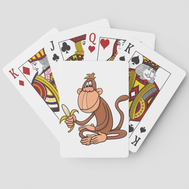 Monkey With Banana Playing Cards (Back)