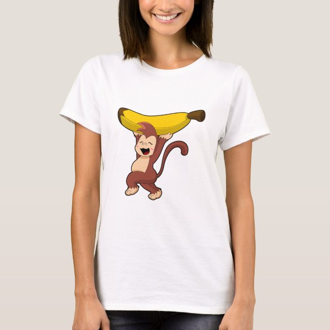 Monkey with Banana T-Shirt (Front)