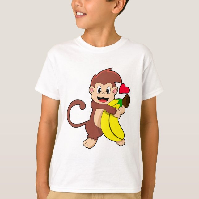 Monkey with Banana T-Shirt (Front)