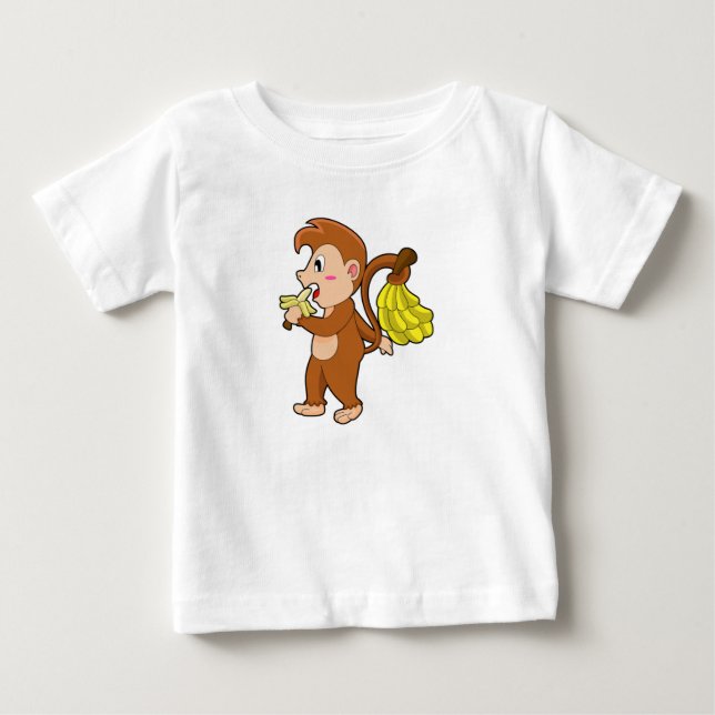 Monkey with Bananas Baby T-Shirt (Front)