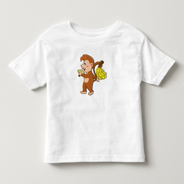 Monkey with Bananas Toddler T-Shirt (Front)