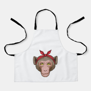 Monkey with Bandana Apron