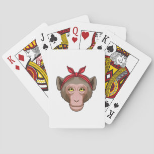 Monkey with Bandana Playing Cards