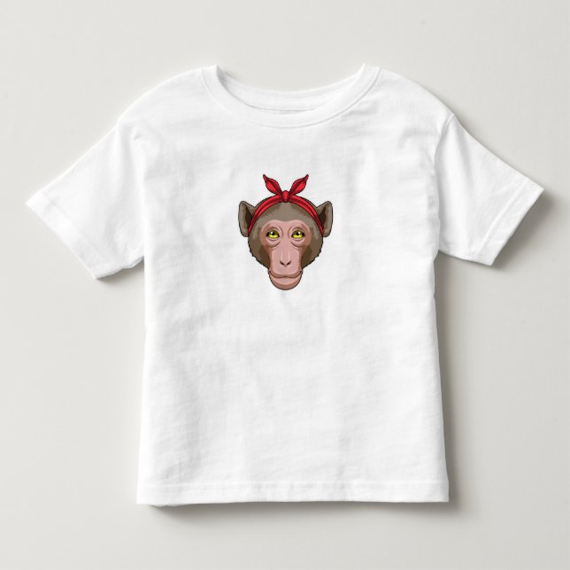 Monkey with Bandana Toddler T-Shirt (Front)