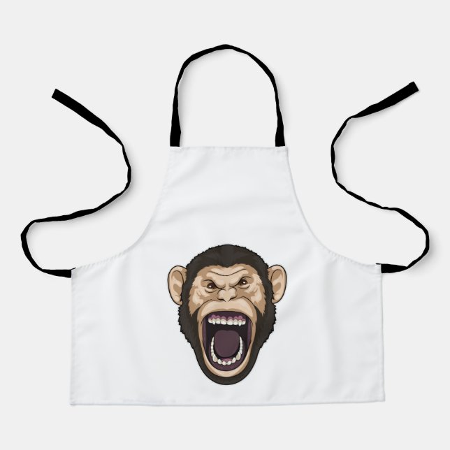 Monkey with black Hairs Apron (Front)