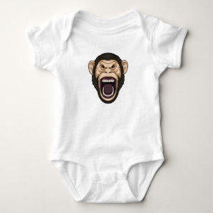 Monkey with black Hairs Baby Bodysuit
