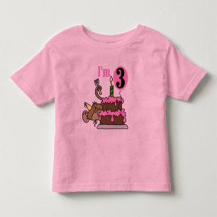 Monkey with Cake 3rd Birthday Tshirts and Gifts